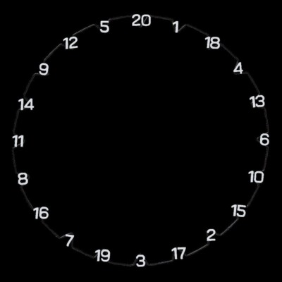     UNICORN Bristle Zahlenring Number Ring Horizontal Metall für Dartboard