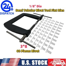 1/8" Dia Semi Tubular Rivet Fixt Dies Tool For Pinball Tonka Vent Window Fixed