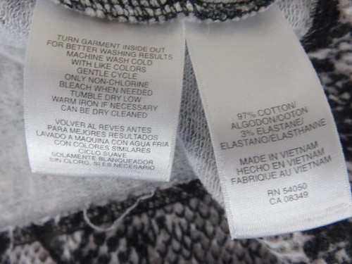 Jones New York Sport Women's Black/White/Gray Pullover 3/4 Sleeve Blouse Size XL - Picture 6 of 6