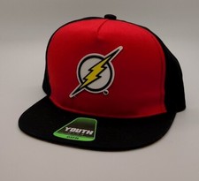 Marvel Flash Youth Flat Brim SnapBack Baseball Hat / Cap DC COMICS JL/WB