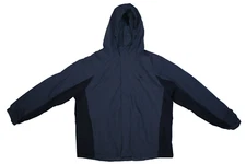 Camel Crown Quilted Ski Jacket 2L Fleece Lined Hooded Full Zip Gray Mens XL