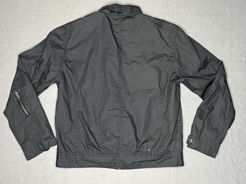 Blach Jach schwarze Herrenjacke mit Reißverschluss und gebändertem Kragen Größe Large - Bild 15 von 24