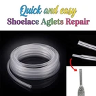 Shoelace Shoe laces REPAIR fix Tips Aglets Heat Shrink Tube transparent