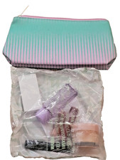    Clinique Skincare Sealed Gift Set  Green  Pink Pouch New NIB Mascara Eye