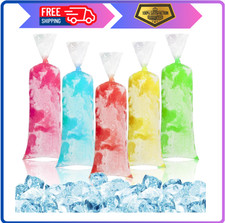 100 Ice Candy Plastic Bags - 4X12 Bolsas Para Bolis De Hielo Mexicanos Freeze