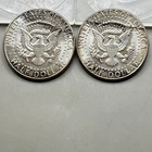 Set of Matching Toned 1964 Kennedy Half Dollars - 90% Silver - Lot of 2 Coins
