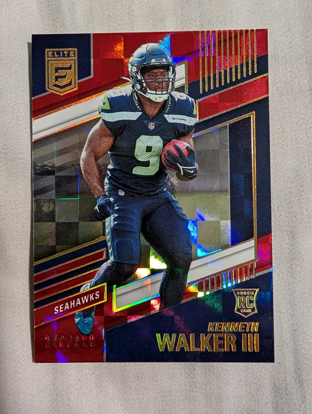 2022 Panini Donruss Elite - Rookies Kenneth Walker III #110 Red 246/399 (RC)