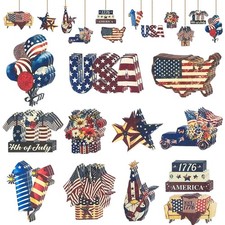 36 Pcs 4th of July Ornaments for Tree Patriotic Decor Memorial Day Decoration...