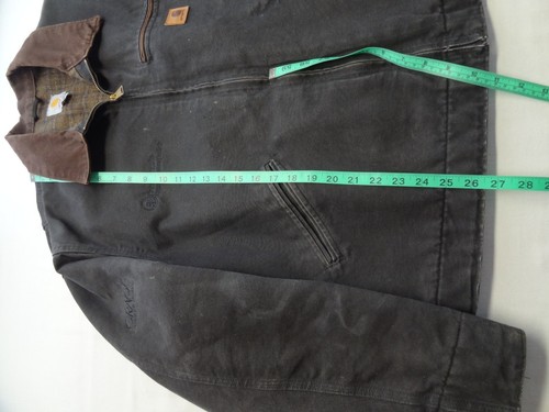 Carhartt XL J97-BLK Duck Canvas Work Farm Jacket VTG Blanket Lined USA Fabric by Carhartt, Size XL, $205 - Photo 7