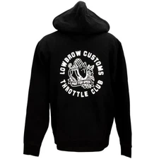 Lowbrow Customs Throttle Club Zip-up Hooded Sweatshirt