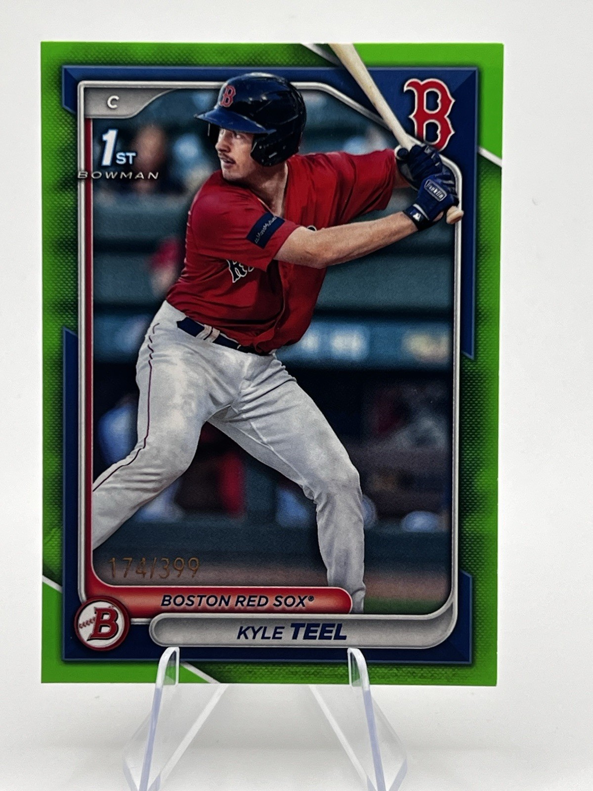 2024 Bowman - Prospects Kyle Teel #BP-48 Neon Green Border /399 (RC)