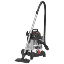 Sealey 20L Wet & Dry Industrial Vacuum Cleaner 1250W Stainless Drum PC200SD