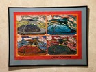 Jake Francis "Skateboarder 4 Seasons" signed orig silk screen framed 24 x 18 — photo 1