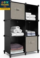 6-Cube Storage Organizer, Closet Organizer Storage Cabinet Shelf Bookcase Booksh