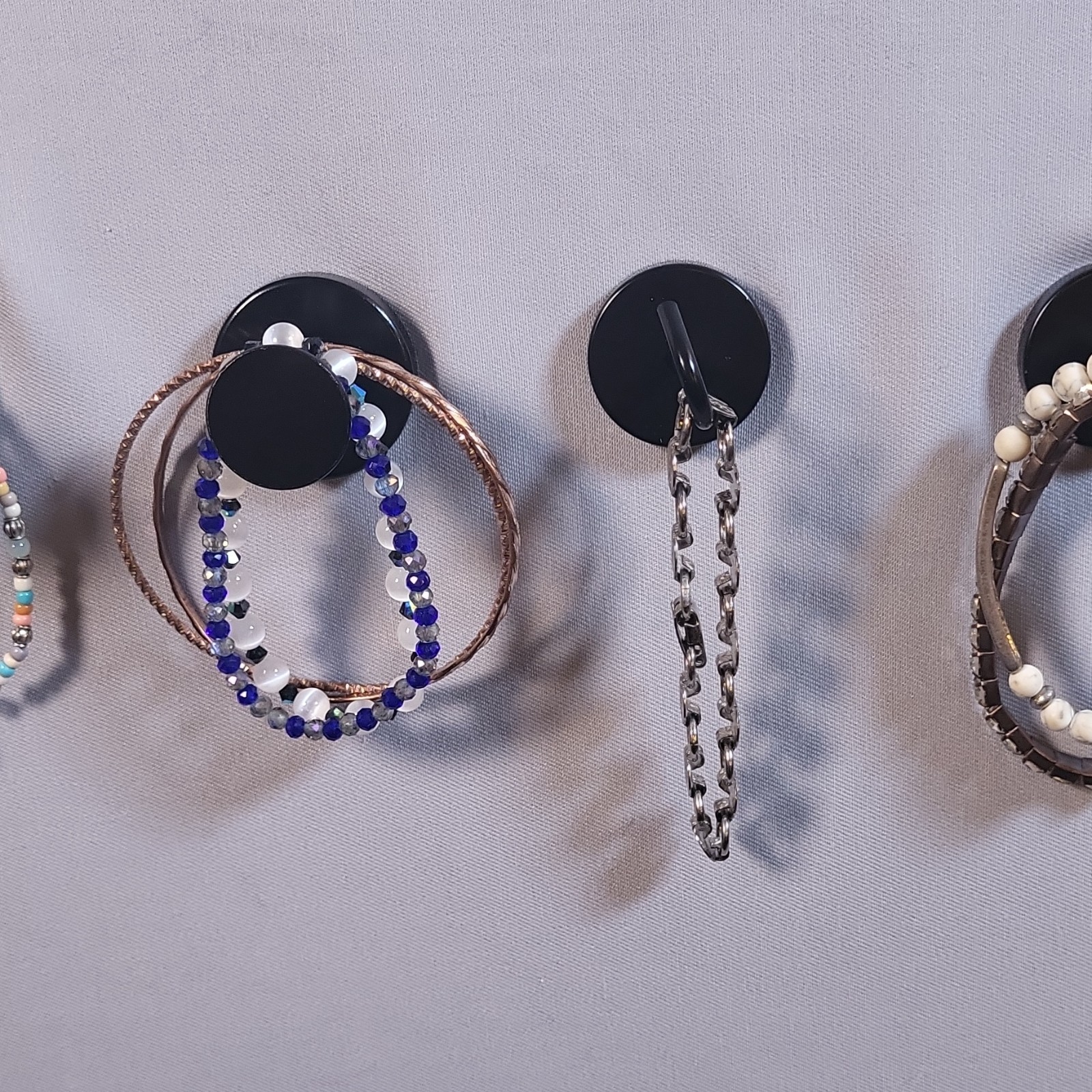 Multicolor Beaded Bangle Charm Bracelets Lot, 16 … - image 9