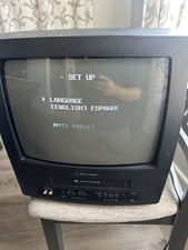 Emerson 13" CRT TV VCR VHS Combo EWC1302 Retro Gaming Tested Working