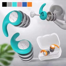 1 Pair Soft Silicone Earplugs - Noise Canceling, Waterproof, Comfortable