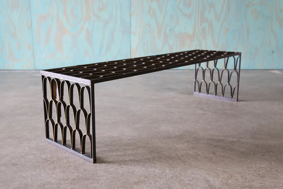 1960-е Paul Evans Studio Loop журнальный столик рыбные весы позолота - Изображение 2 из 4