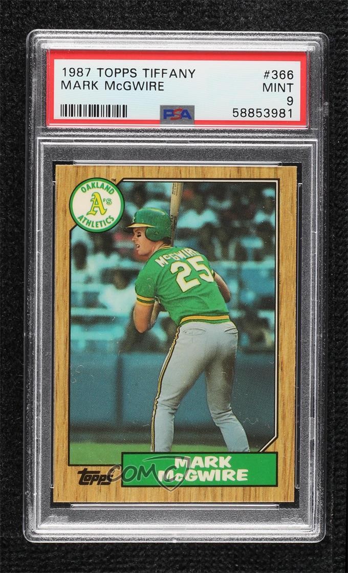1987 Topps Tiffany Mark McGwire #366 PSA 9 MINT 0l1