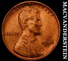 1944-S Lincoln Wheat Cent - Red Choice Gem Brilliant Unc  No Reserve  #i5938