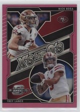 2021 Contenders Optic Xs and Os Pink Prizm 22/75 Nick Bosa Trey Lance 10z4