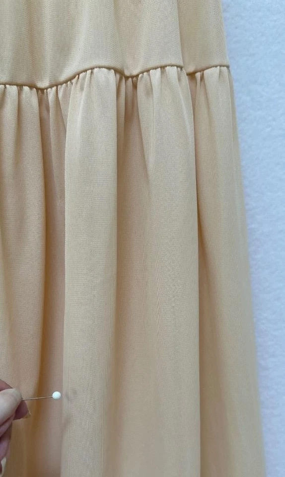 Винтажный Maxi скольжения S нейлона длиной половина скольжения оборки голая Vanity Fair Cottagecore - Изображение 3 из 4