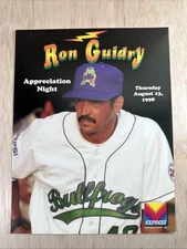 Ron Guidry Yankees Louisiana Lighting  1998 Pitching Coach Bullfrogs Fan Day