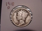 1918-D MERCURY DIME POPULAR DATE SHIPS FREE