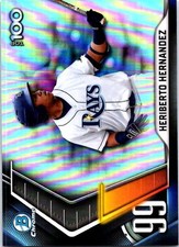 2022 Bowman #BTP-99 Heriberto Hernandez Bowman Scouts' Top 100 Aqua Refractors