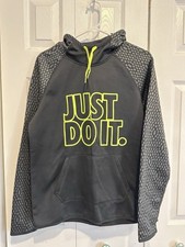 Nike Therma Fit Womens Just Do It Black/ Green Hoodie / Pullover 715595 -Size: M
