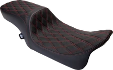DRAG SPECIALTIES SEATS Predator Fits 2-Up Seat - Vinyl - Double Diamond Red