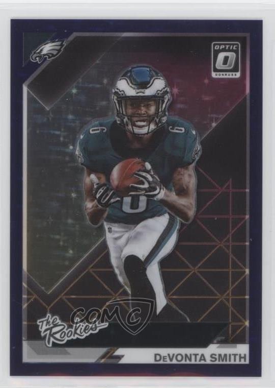 2021 Donruss Optic The Rookies Purple Stars Prizm 5/25 DeVonta Smith RC 0s9t