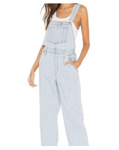 Neu mit Etikett Levi's Baggy Denim Overall hellblaue Waschung Größe L - Bild 1 von 6