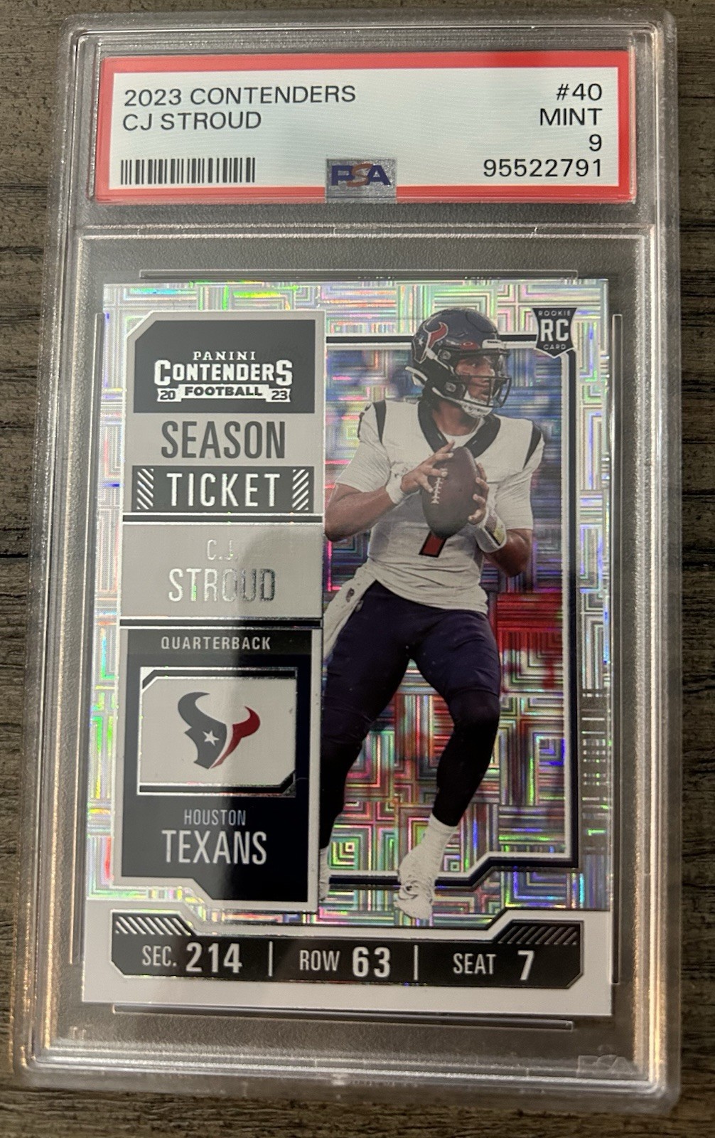 CJ STROUD 2023 Contenders Mojo #40 PSA 9 Mint RC Rookie Texans