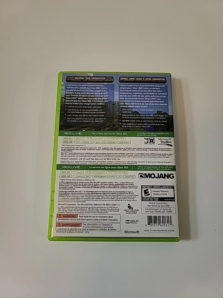Minecraft Xbox 360 Edition (Microsoft Xbox 360, 2013) Tested & Works - Image 2 of 4