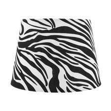 Zebra Print Table Lamp Linen Lampshade Decorative Small Bedroom Light Shades
