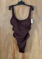 Aerie Women's High Cut Scoop One Piece Swimsuit Ringed Cut Out Sides Size XS NWT