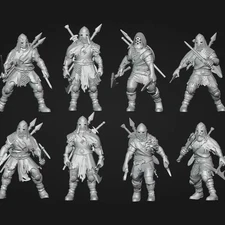 Norse Viking Reavers Warriors x10 28mm Miniatures By Frigid