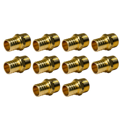 10 Pack XFITTING 1'' Pex-B x 3/4'' Male NPT Threaded Adapter, Lead Free Brass