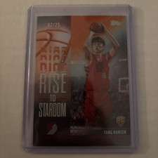 Yang Hansen 2025 Orange Rise To Stardom /25 (RC) Portland Blazers