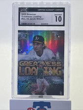2025 Bowman Chrome Jacob Wilson #GL-16 Greatness Loading Oakland Athletics RC