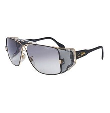 CAZAL MOD 955 COL 302 ICONIC VINTAGE BLACK GOLD SHIELD SUNGLASS MADE IN GERMANY