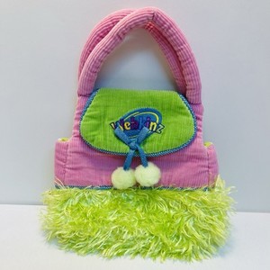 Ganz Webkinz Pet Carrier Purse Corduroy Pink & Green HC100 Stuffed Animal Bag
