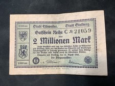 Germany 1923 2 Millionen Mark Notgeld XF  (Less Common) Banknote.  N3303