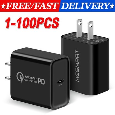 For iPhone 16 15 13 12 11 20 Watt Fast Charger Block PD Wall Power Adapter Lot