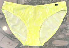NEW Victoria Secret PINK Cotton Bikini Panty - Neon Lemon Marble - XL or XXL