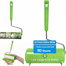 Leo 6.3-Inch-Wide Large Lint Roller Extra Sticky Large Surface Lint Roller