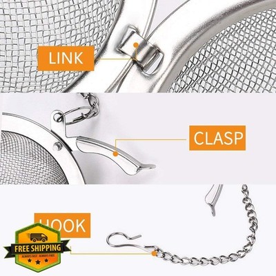 Fu Store 2pc Stainless Steel Mesh Tea Ball Strainers Infuser 2.1 Inch Filters