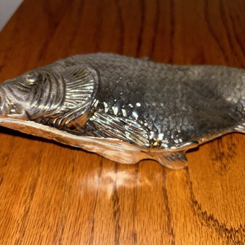 Vintage Silver-Plated Modello Depositato Fish Koi Carp Napkin Letter Holder 9" - Picture 8 of 9