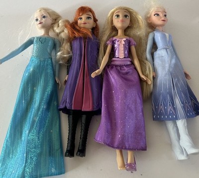 Disney Frozen Elsa Anna & Rapunzel Puppen Konvolut - 4 große Puppen - Restposten